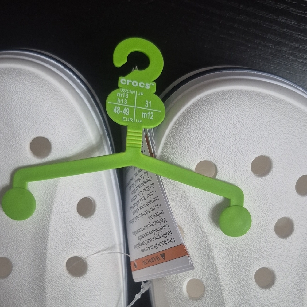 CROCS White Slip-On Sandals - Picture 3 of 5
